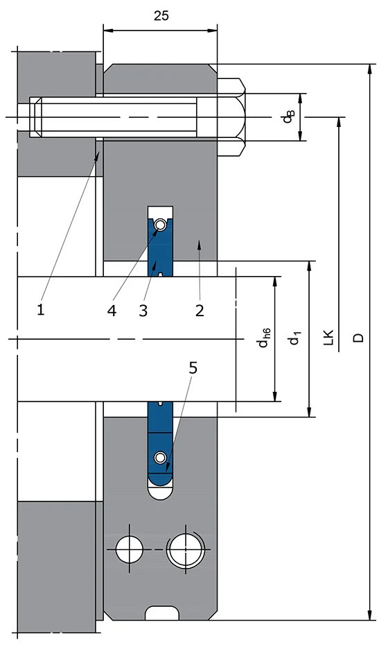 Carbon Floating Ring Seal Technical Drawing