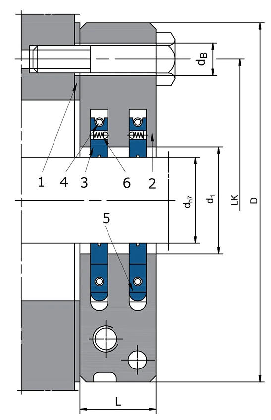 Carbon Floating Ring Seal Technical Drawing