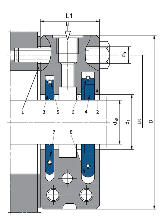 Carbon Floating Ring Seal Technical Drawing