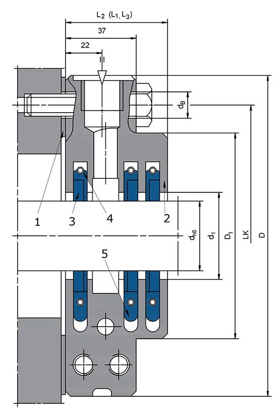 Carbon Floating Ring Seal Technical Drawing