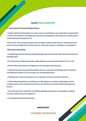 Quality Policy Certification